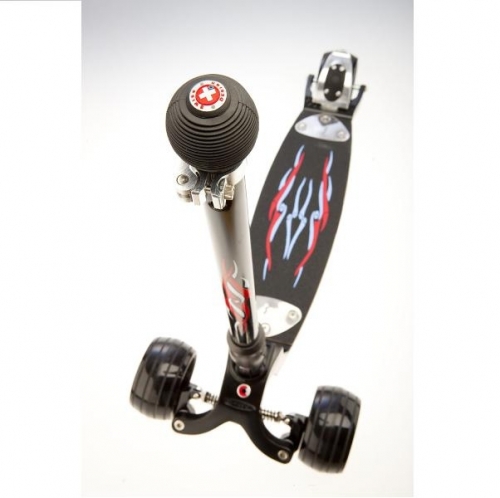 Skládací Kickboard tříkolová koloběžka Micro Monster, stabilní široká kolečka, carvingová jízda