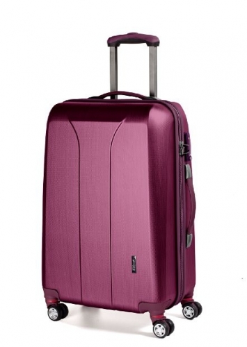 Středně velký cestovní kufr na 4 kolečkách March New Carat brushed M 65 cm - AKCE
