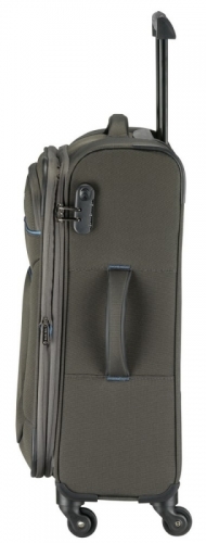 Kufr na 4 kolečkách Travelite Derby 4w M anthracite, střední textilní kufry s kolečky - AKCE