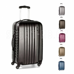Plastový polykarbonátový cestovní kufr na 4 kolečkách March Ribbon M brushed 65 cm