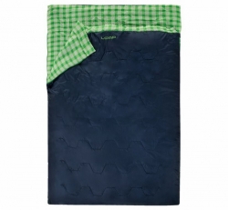 Velký dekový spací pytel pro 2 osoby Loap Trax modrý/zelený