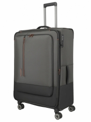 Velký textilní kufr na kolečkách Travelite Crosslite XL Black, cestovní kufry XXL